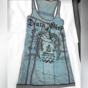 Salvage Sky Blue and Gray Tank